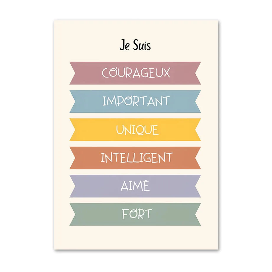 Affiches éducatives "Je suis" – Apprendre en douceur